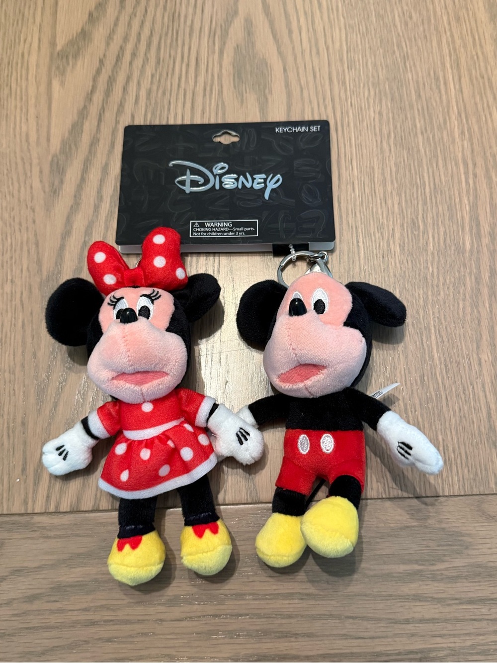 Disney Mickey & Minnie Plush Keychain Bag Charm Set BoxLunch Exclusive BNWT